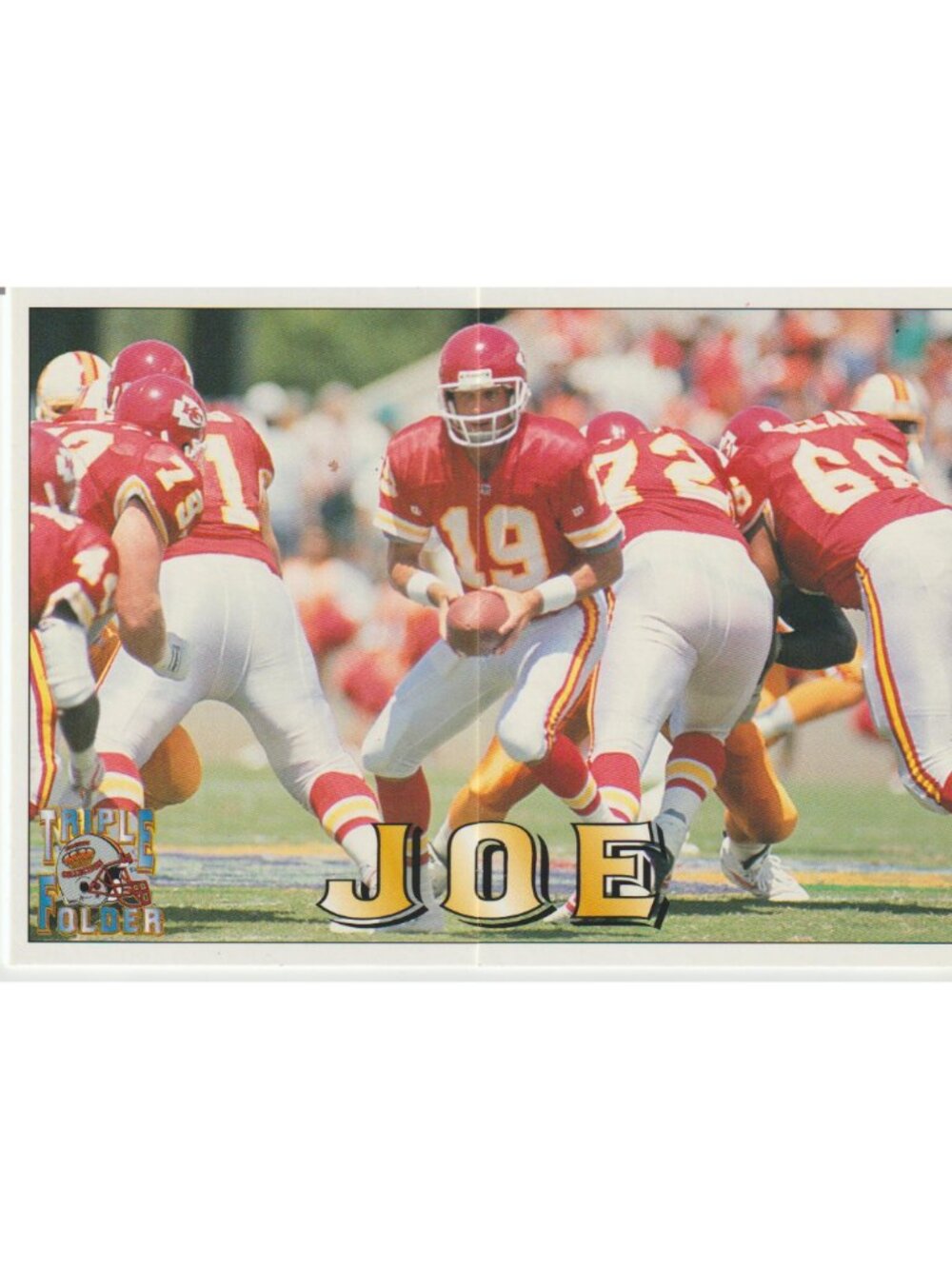 Joe Montana 1994 Pacific Trading Cards Triple Folder – Ungraded – NM – 49er's